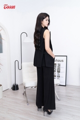 B8209B52 - Bộ Vest đen sát nách + Quần culottes: Trượt hàn.