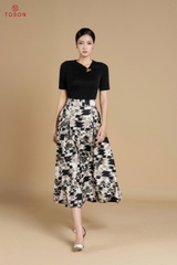 AS125 - Áo saquin cổ xoắn phối mặt đai