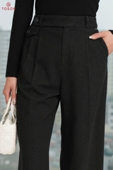 21039 - Quần dạ suông phối nắp túi