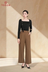 AS129B35 - Áo saquin đen nơ vai đính cúc