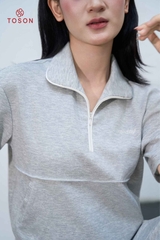 BC001 - Bộ cotton: Áo kéo khóa+ Quần suông