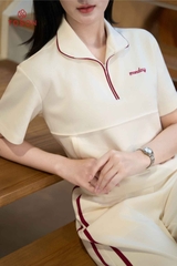 BC001 - Bộ cotton: Áo kéo khóa+ Quần suông
