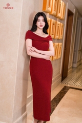 49669 - Đầm tiệc đỏ trễ vai