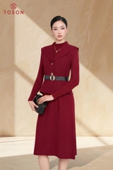 B6706 - Bộ len: Áo khoác sát nách + Đầm