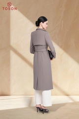 92099 - Măng tô tuýp si cổ nẹp bong thắt đai eo