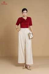 AS125 - Áo saquin cổ xoắn phối mặt đai