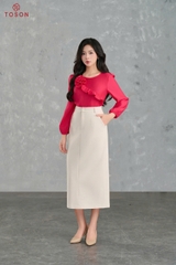 11052 - Áo lụa tơ bèo cuốn hoa