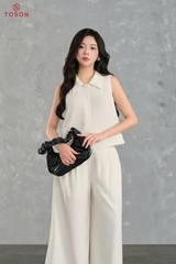 B1269W95 - Bộ đũi xước trắng: Áo sát nách +Quần suông(SXTN)