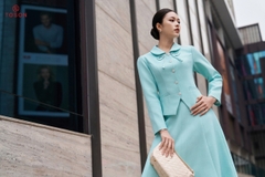 B8369 - Bộ tweet : Vest đính nơ + CV xòe