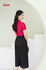 26032B63 - Quần giả váy dáng dài, đen đũi xước.