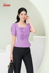 23042B63 - Quần đen tuýp si dáng baggy, túi cắt V chéo SXTN.