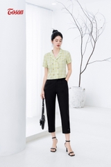 23068B63 - Quần đen baggy, gấu ly súp phối cá đính cúc Limitted.