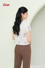 23042N63 - Quần nâu cafe tuýp si dáng baggy, túi cắt V chéo SXTN.