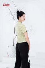 23068B63 - Quần đen baggy, gấu ly súp phối cá đính cúc Limitted.