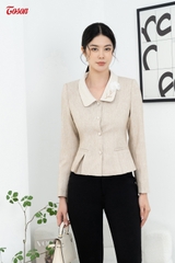 81989E62 - Áo vest text be kem cổ phối ren đính hoa