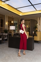 54003D93 - Jumpsuit mango đỏ, vai lệch tết dây một bên Limitted...