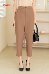 23038N93 - Quần tuýp si baggy nâu xếp ly Limitted.