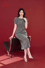 44008B95 -Đầm kim sa xoắn eo