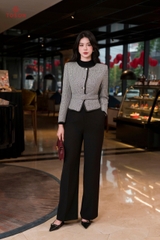 85060 - Áo vest dạ, thắt đai eo