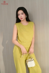 B1219 - Bộ tơ đũi kẻ: Áo + Quần
