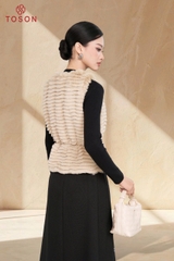 89001 - Áo lông tầng sát nách thắt đai eo