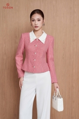 82010D95 - Vest text đỏ cố trắng đính trang trí