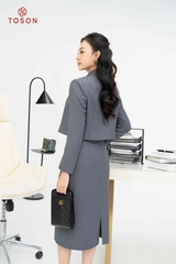 S8395G93 - Bộ vest ghi chì: Áo Vest suông + chân váy Limitted..