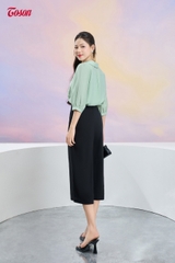 26032B33 - Quần giả váy carolan đen dáng dài, súp ly thân trước Limitted.