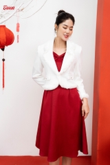 82947W62 - Áo vest kiểu trắng phối lông, một mặt len, một mặt nỉ.