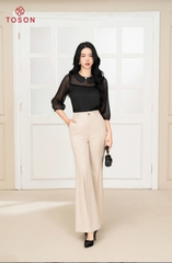 28995B14 - Quần đen trượt hàn, ống vẩy xếp ly (SXTN)