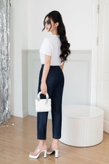AP537W24 - Áo cotton trắng in hình bông hoa sắc màu