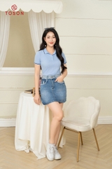 AP407X24 - Áo polo basic xanh dương - cotton