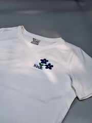 AP333W34 - Áo cotton croptop in hoa tím nhỏ