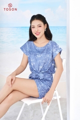 JBQ09H14 - Bộ cotton bò loang: Áo + Quần soóc