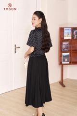 14065J94 - Áo croptop lụa chấm bi