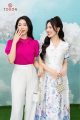 44086H94 - Đầm lụa xòe in họa tiết hoa (Limitted)
