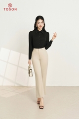 12688 - Áo lụa cổ đức xếp ly