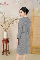 S8350K24 - Set bộ tweet kẻ đen trắng: Vest đính hoa + CV