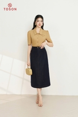 13666N34 - Áo ký giả xước nhật cổ sam