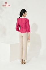 16534P34 - Áo peplump tơ hồng sen