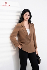 84995N94 - Áo blazer nâu cổ K cài cúc