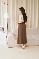 14501E14 - Áo dáng croptop xước nhật be
