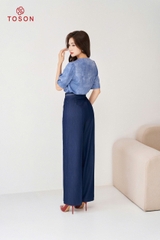 14501X14 - Áo dáng croptop cotton bò xanh