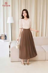 14501E14 - Áo dáng croptop xước nhật be