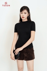 ABR04 - Áo cotton borip tay cộc , cổ lọ 3cm