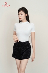 ABR04 - Áo cotton borip tay cộc , cổ lọ 3cm