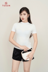 ABR04 - Áo cotton borip tay cộc , cổ lọ 3cm