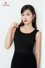 ABL02 - Áo đệm ngực len tăm đen sát nách