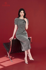 44008B95 -Đầm kim sa xoắn eo