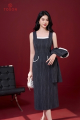B8407K14 - Bộ vest u mì ánh kim + Đầm sát nách